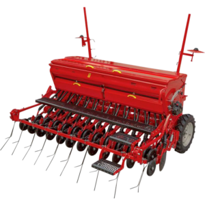 ​Semanatoare universala de plante paioase Bufer 2.5 m, dublu disc, cu fertilizare, 20 randuri,​ cu roti de tasare, scormonitori, sistem de cantarire si kit de trafic